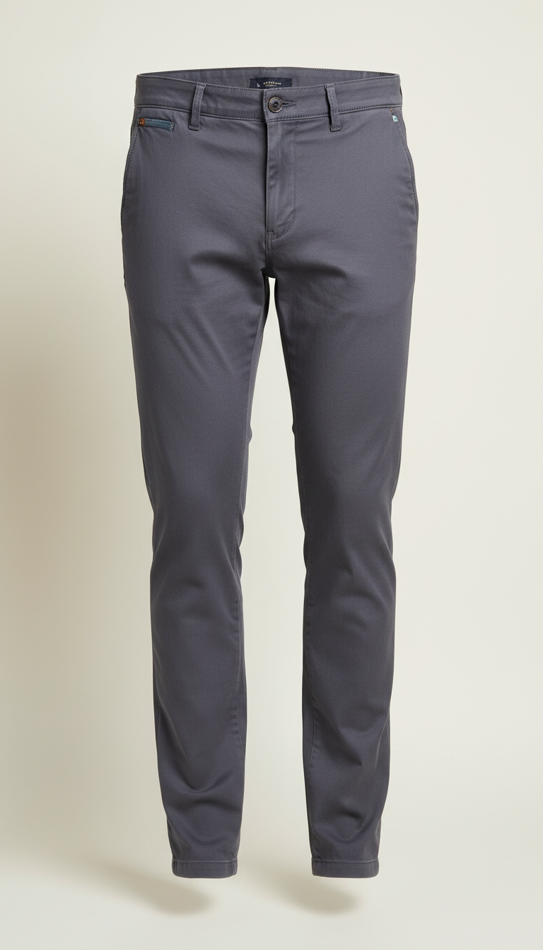 Slim-fit chinos in urban grey