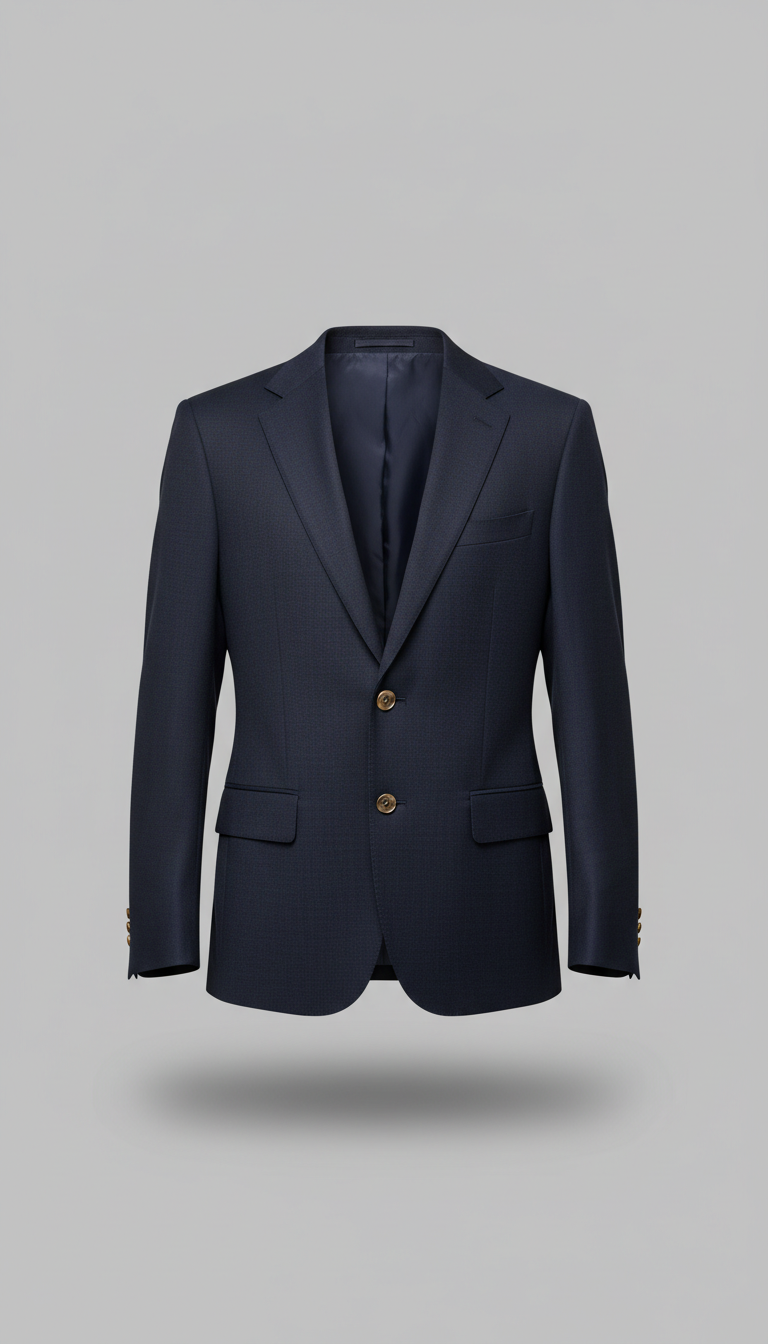 Structured blazer in deep navy